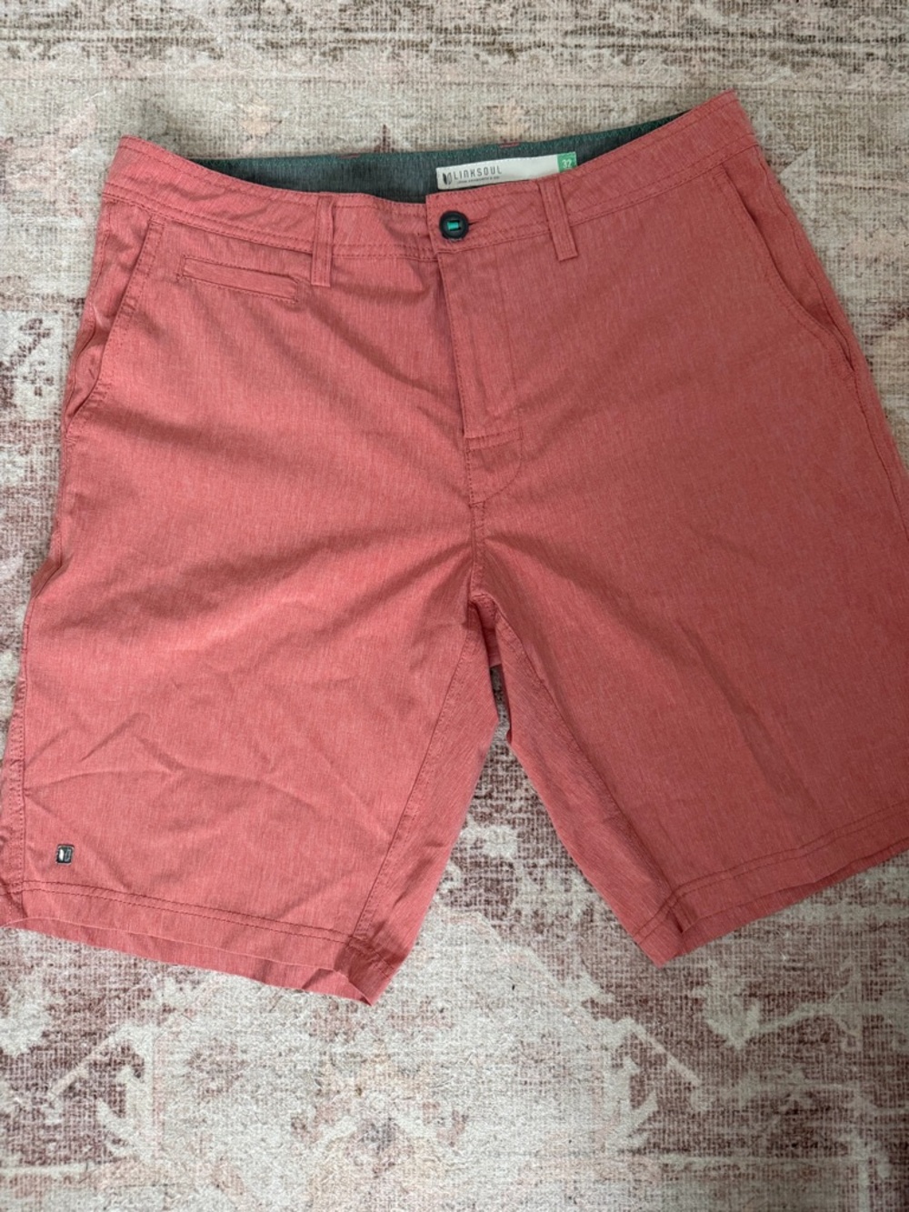 LinkSoul | Men’s Clay Red Casual Boardwalker Shorts